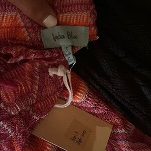 Aruba Blue Red and Pink Knit Top